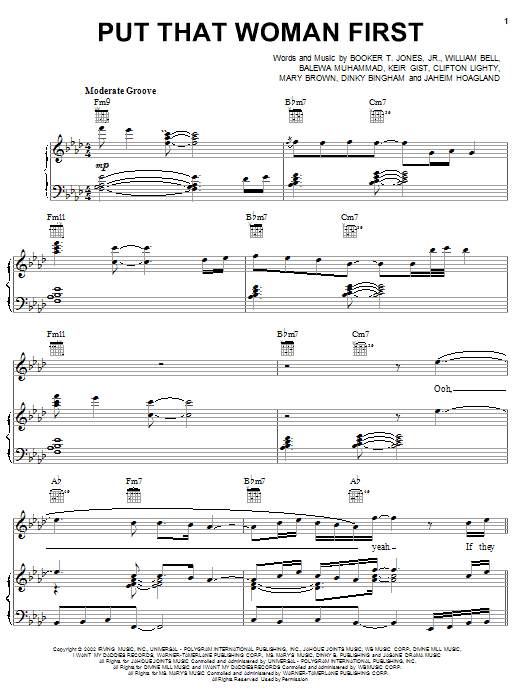 Jaheim Put That Woman First sheet music notes and chords arranged for Piano, Vocal & Guitar Chords (Right-Hand Melody)