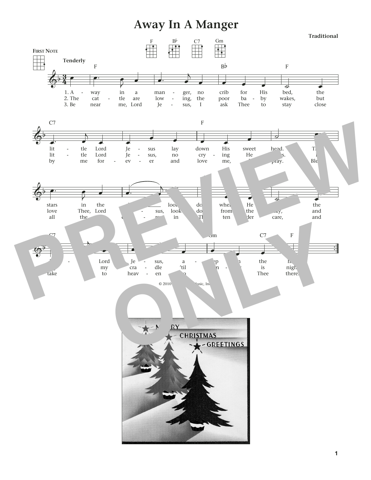 James R. Murray Away In A Manger (from The Daily Ukulele) (arr. Liz and Jim Beloff) sheet music notes and chords arranged for Ukulele