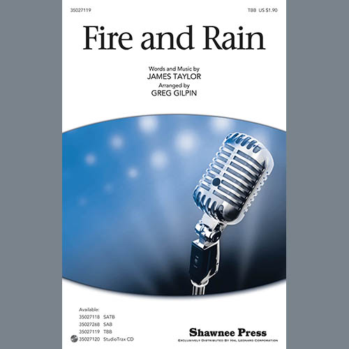 James Taylor 'Fire And Rain (arr. Greg Gilpin)' TBB Choir
