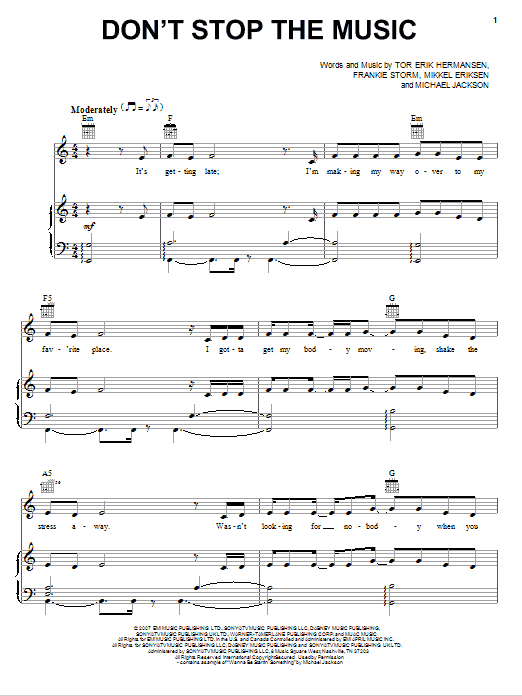 Jamie Cullum Don't Stop The Music sheet music notes and chords arranged for Piano, Vocal & Guitar Chords (Right-Hand Melody)