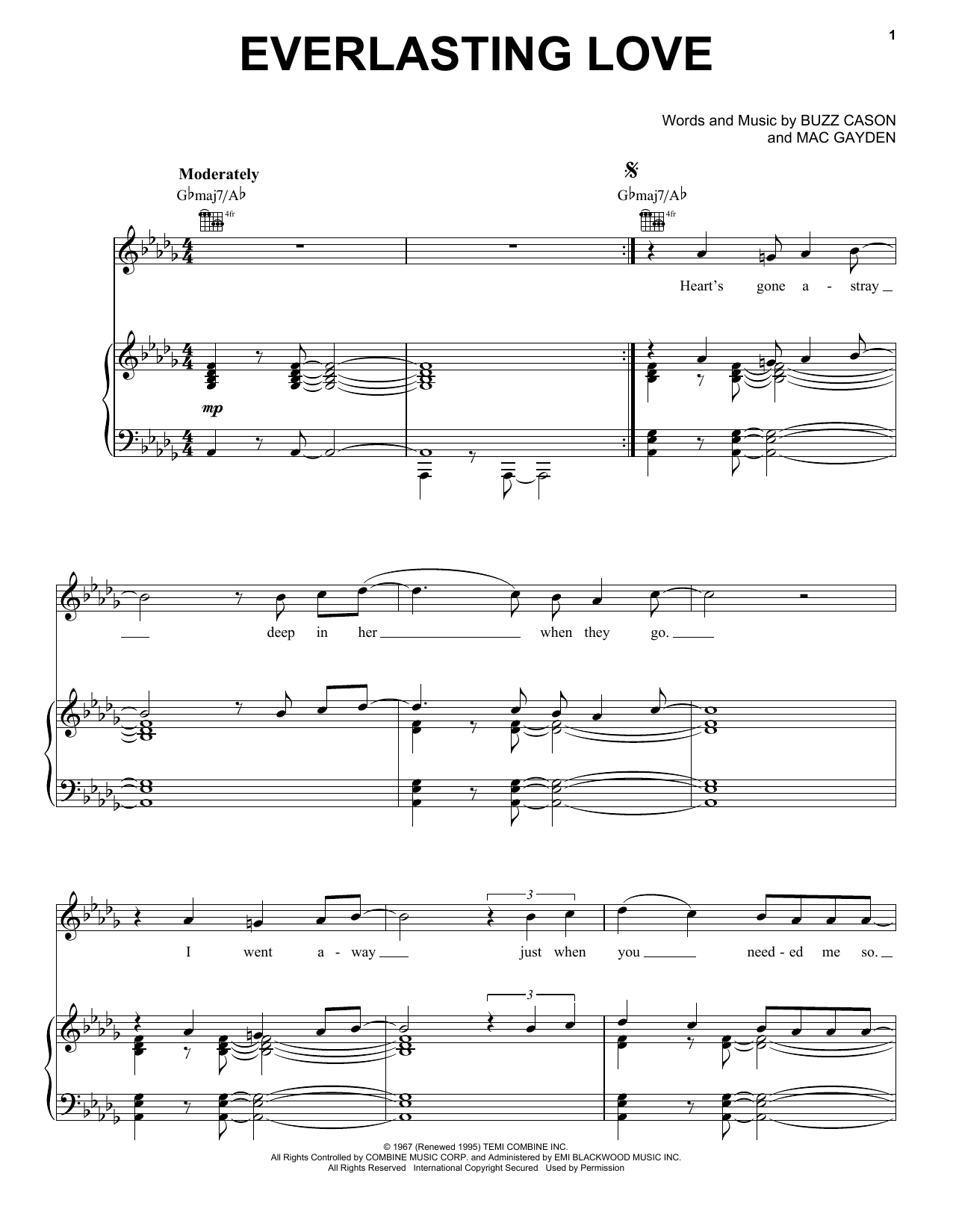 Jamie Cullum Everlasting Love sheet music notes and chords arranged for Piano, Vocal & Guitar Chords (Right-Hand Melody)