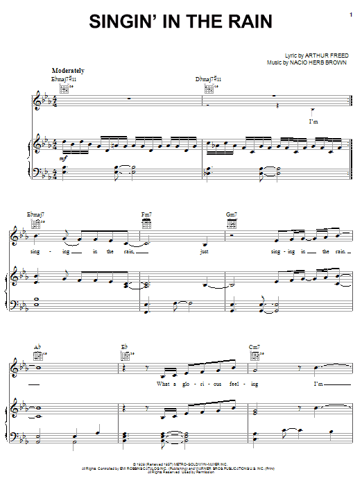 Jamie Cullum Singin' In The Rain sheet music notes and chords arranged for Piano, Vocal & Guitar Chords (Right-Hand Melody)
