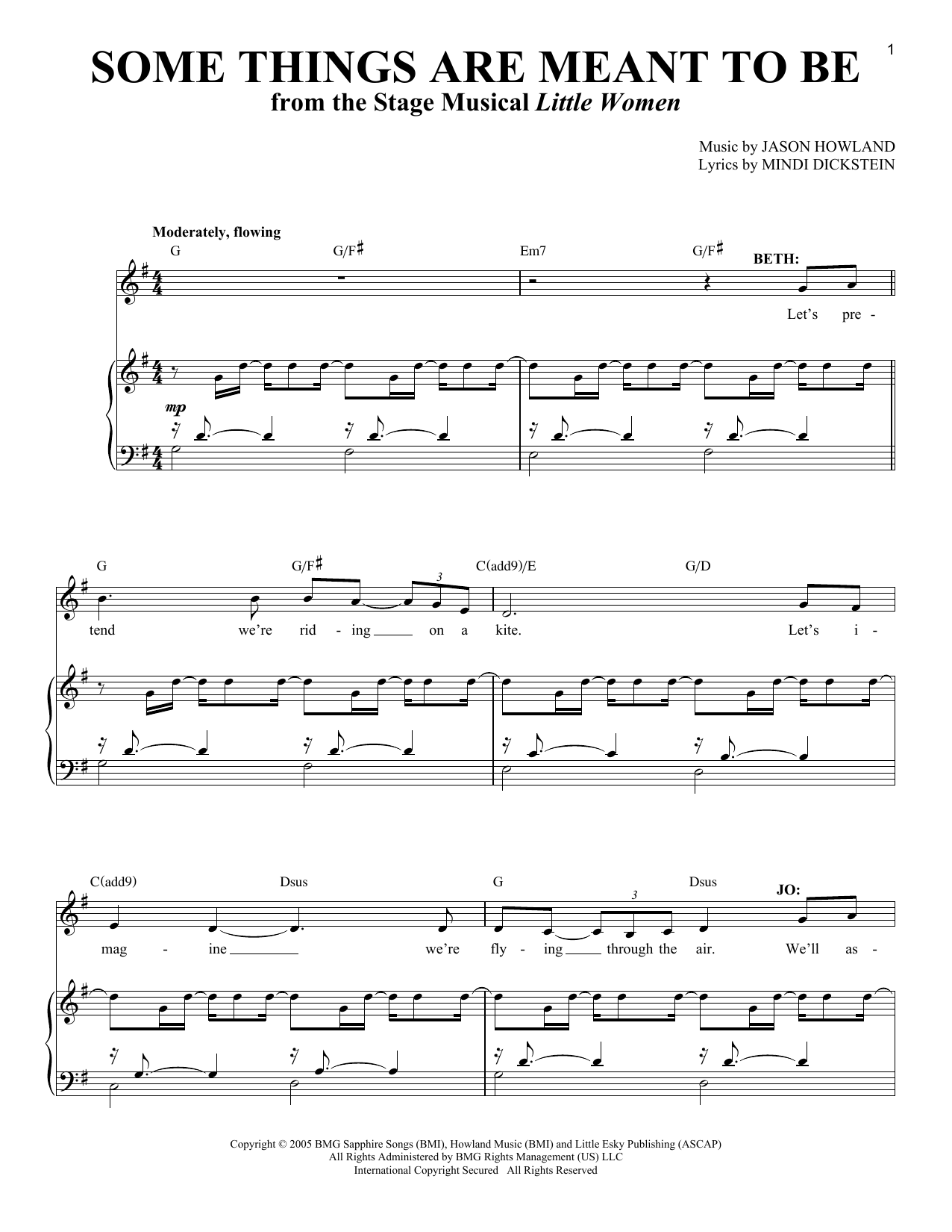 Jason Howland Some Things Are Meant To Be sheet music notes and chords arranged for Vocal Duet