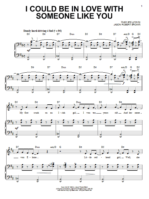 Jason Robert Brown I Could Be In Love With Someone Like You (from Wearing Someone Else's Clothes) sheet music notes and chords arranged for Piano & Vocal