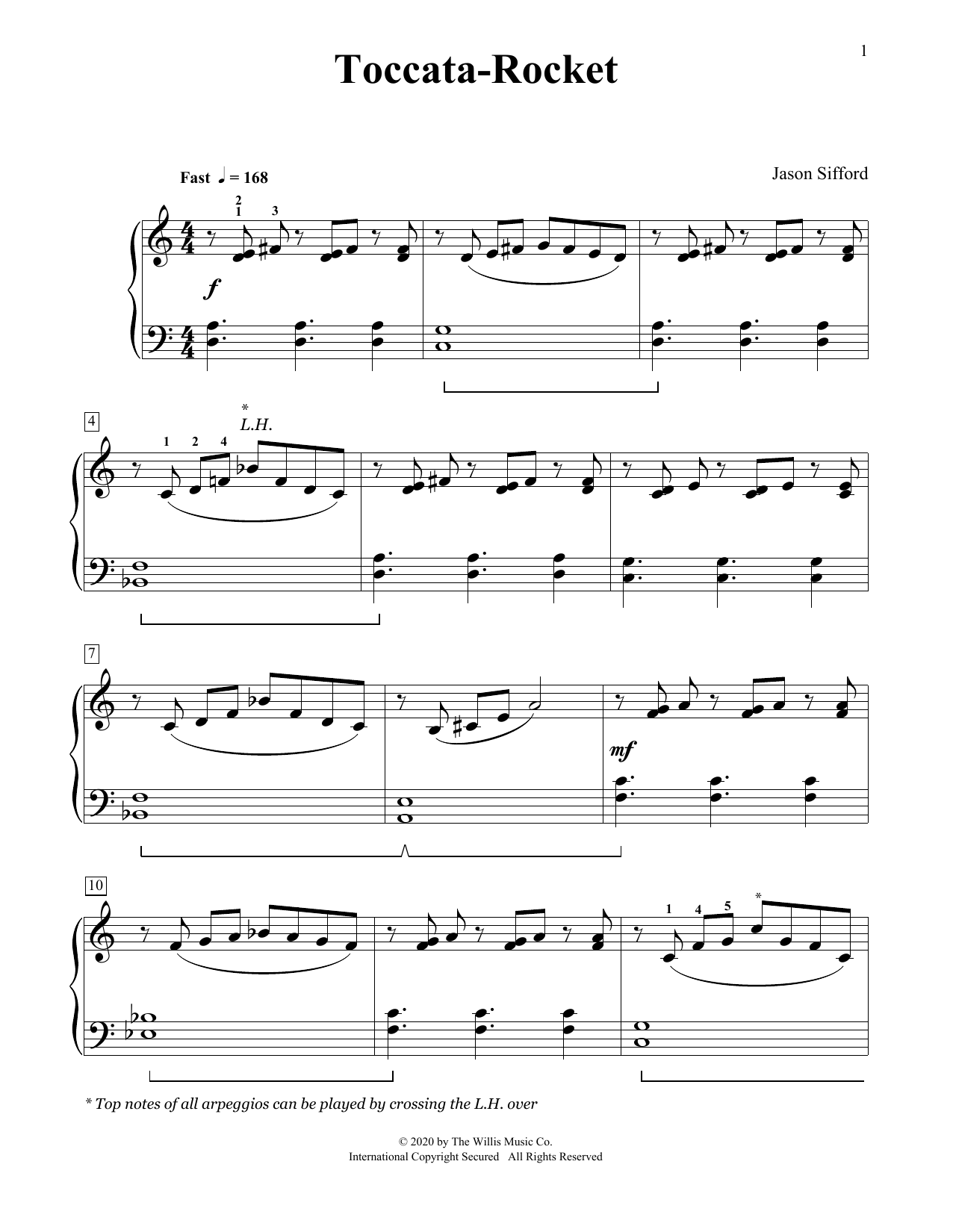Jason Sifford Toccata-Rocket sheet music notes and chords arranged for Educational Piano