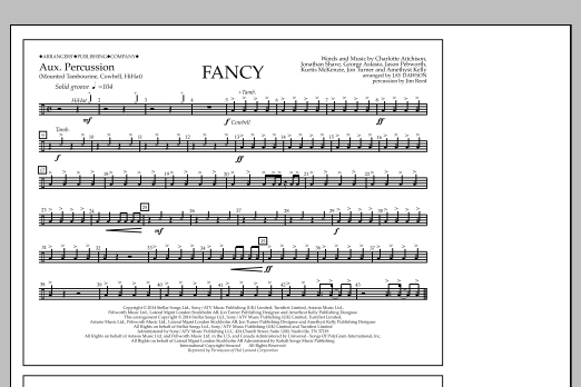 Jay Dawson Fancy - Aux. Perc. sheet music notes and chords arranged for Marching Band