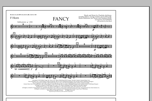 Jay Dawson Fancy - F Horn sheet music notes and chords arranged for Marching Band