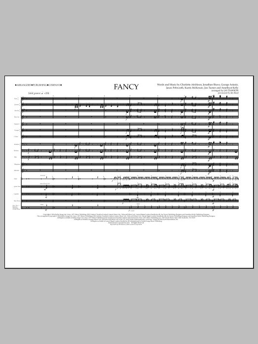 Jay Dawson Fancy - Full Score sheet music notes and chords arranged for Marching Band