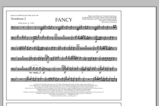 Jay Dawson Fancy - Trombone 2 sheet music notes and chords arranged for Marching Band