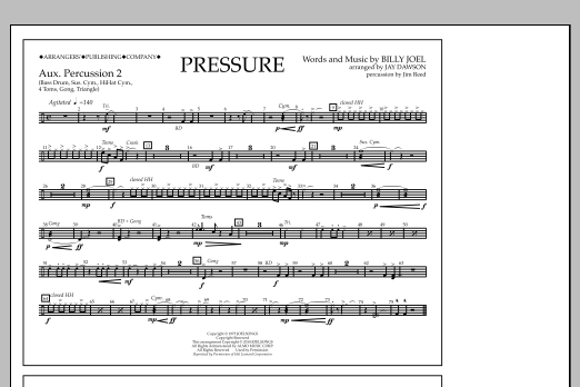 Jay Dawson Pressure - Aux. Perc. 2 sheet music notes and chords arranged for Marching Band
