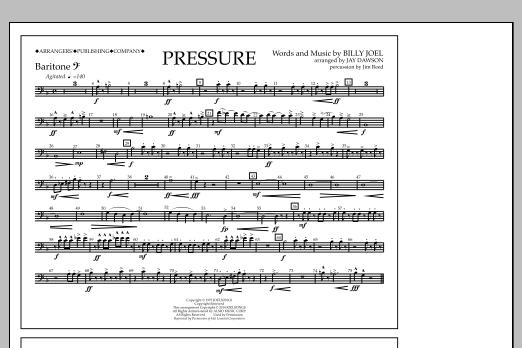 Jay Dawson Pressure - Baritone B.C. sheet music notes and chords arranged for Marching Band