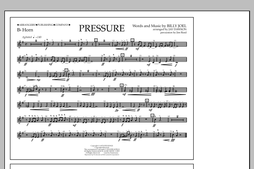 Jay Dawson Pressure - Bb Horn sheet music notes and chords arranged for Marching Band