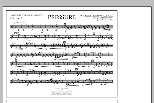 Jay Dawson Pressure - Clarinet 2 sheet music notes and chords arranged for Marching Band