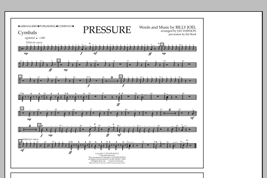 Jay Dawson Pressure - Cymbals sheet music notes and chords arranged for Marching Band