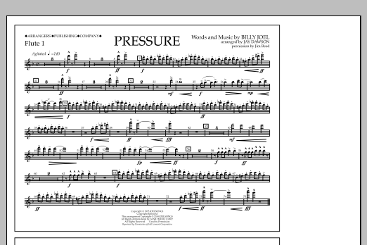 Jay Dawson Pressure - Flute 1 sheet music notes and chords arranged for Marching Band