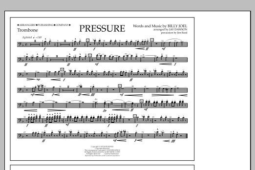 Jay Dawson Pressure - Trombone sheet music notes and chords arranged for Marching Band