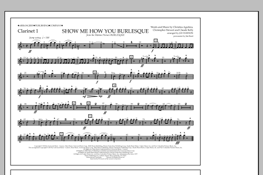 Jay Dawson Show Me How You Burlesque - Clarinet 1 sheet music notes and chords arranged for Marching Band