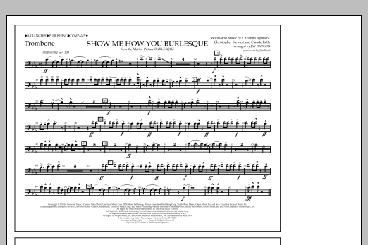 Jay Dawson Show Me How You Burlesque - Trombone sheet music notes and chords arranged for Marching Band
