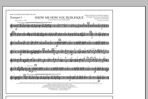 Jay Dawson Show Me How You Burlesque - Trumpet 1 sheet music notes and chords arranged for Marching Band