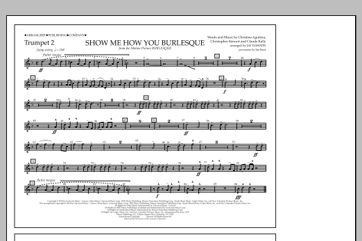Jay Dawson Show Me How You Burlesque - Trumpet 2 sheet music notes and chords arranged for Marching Band