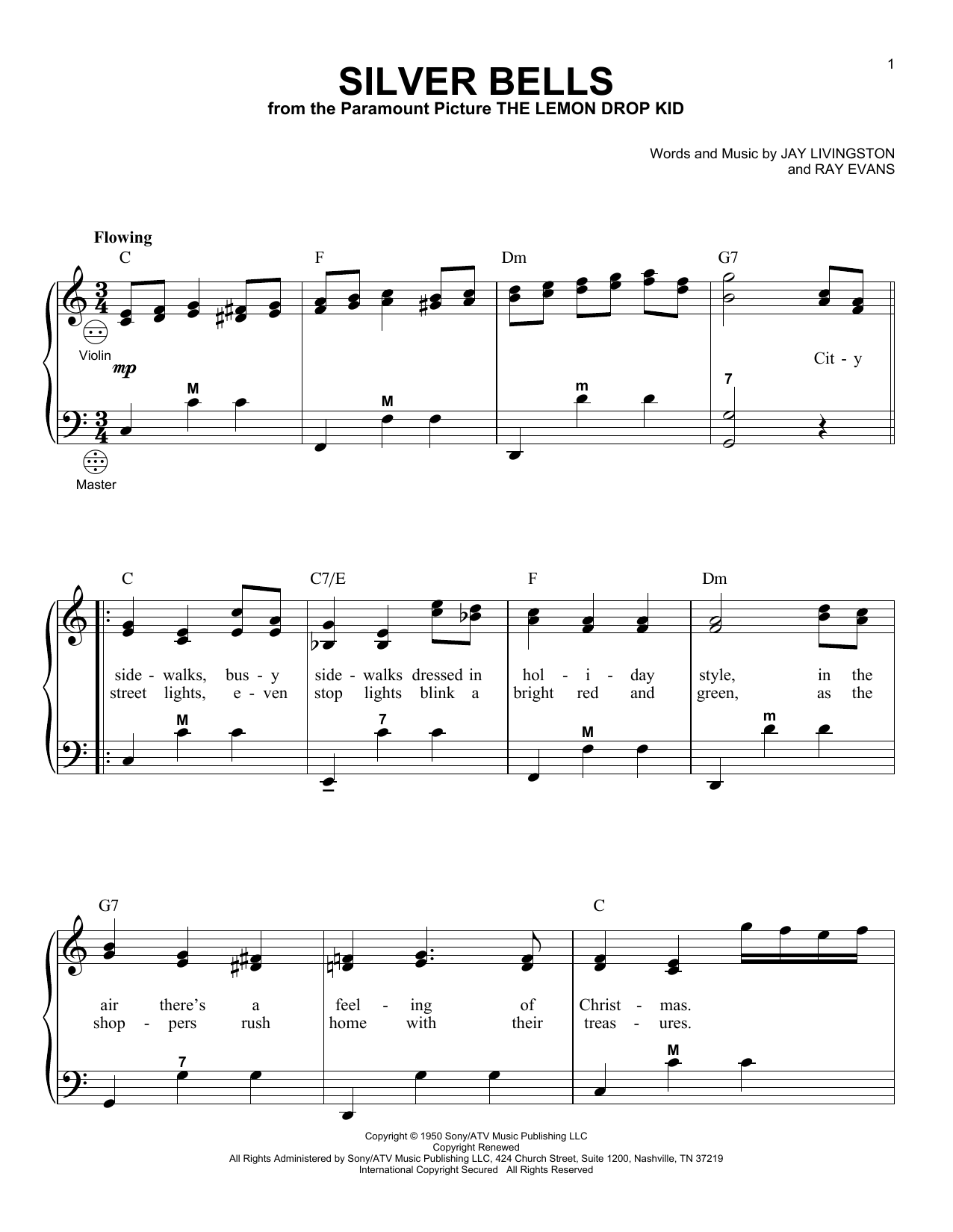 Jay Livingston Silver Bells (arr. Gary Meisner) sheet music notes and chords arranged for Accordion