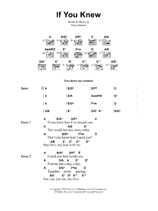 Jeff Buckley If You Knew sheet music notes and chords arranged for Guitar Chords/Lyrics