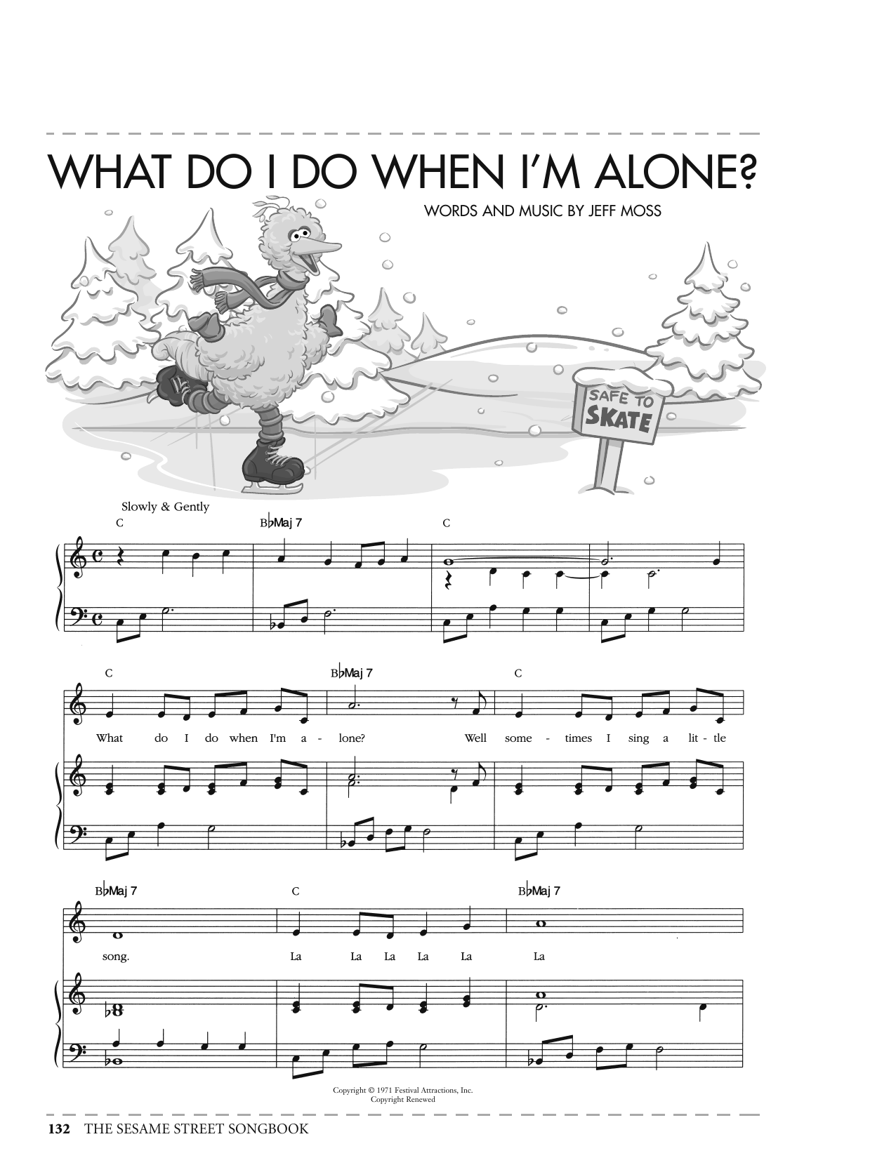 Jeff Moss What Do I Do When I'm Alone? (from Sesame Street) sheet music notes and chords arranged for Piano, Vocal & Guitar Chords (Right-Hand Melody)