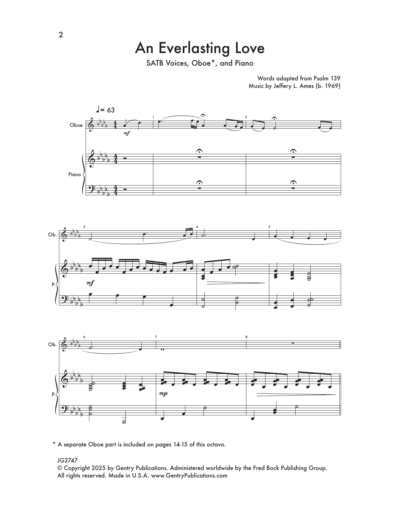 Jeffery Ames An Everlasting Love sheet music notes and chords arranged for SATB Choir