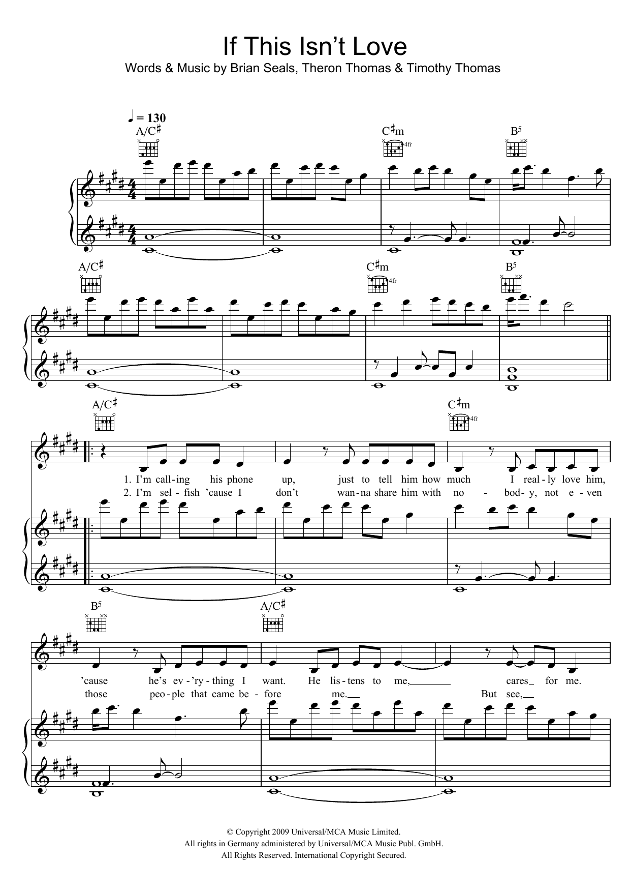 Jennifer Hudson If This Isn't Love sheet music notes and chords arranged for Piano, Vocal & Guitar Chords