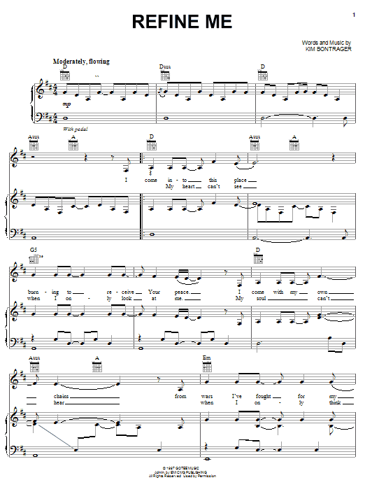 Jennifer Knapp Refine Me sheet music notes and chords arranged for Easy Guitar Tab
