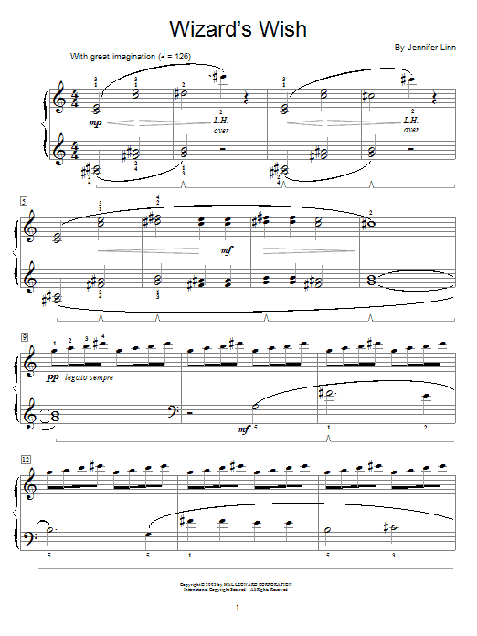 Jennifer Linn Wizard's Wish sheet music notes and chords arranged for Educational Piano