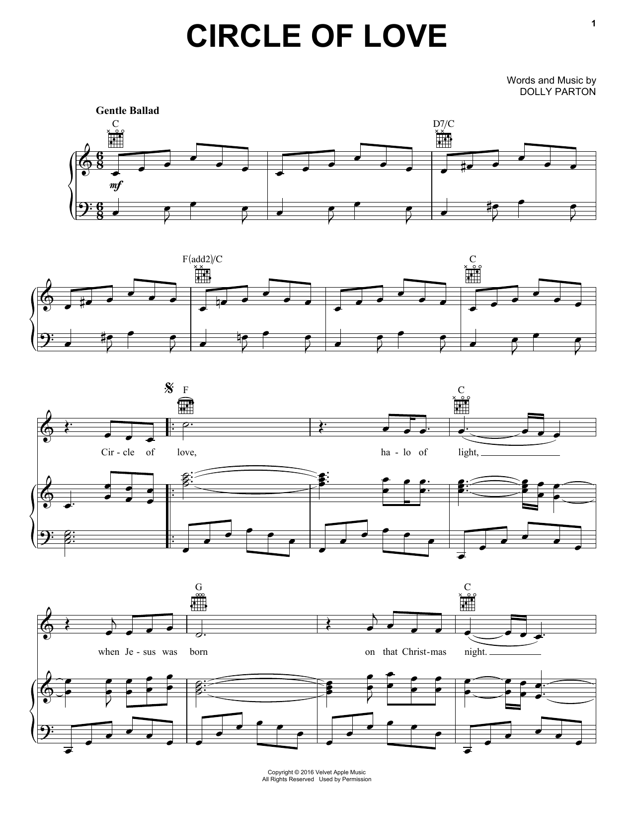 Jennifer Nettles Circle Of Love sheet music notes and chords arranged for Piano, Vocal & Guitar Chords (Right-Hand Melody)