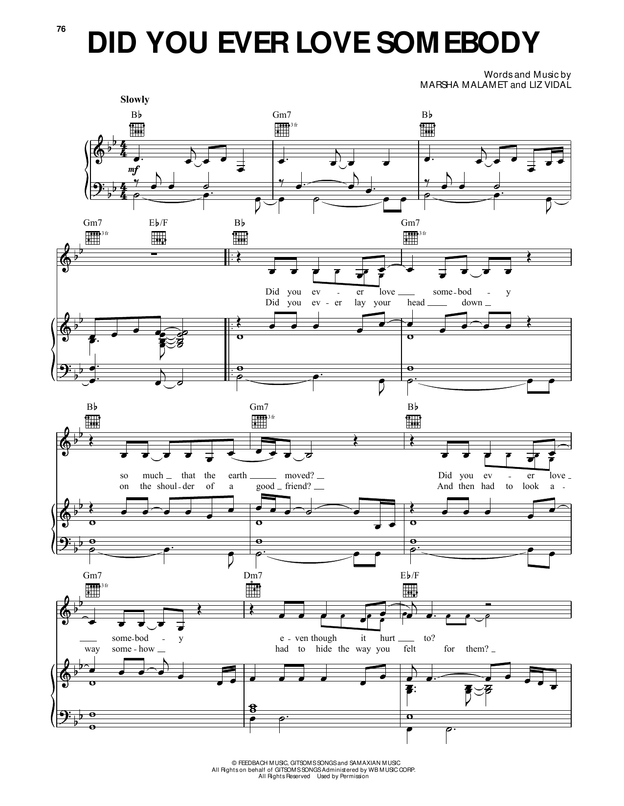 Jessica Simpson Did You Ever Love Somebody (from Dawson's Creek) sheet music notes and chords arranged for Piano, Vocal & Guitar Chords (Right-Hand Melody)