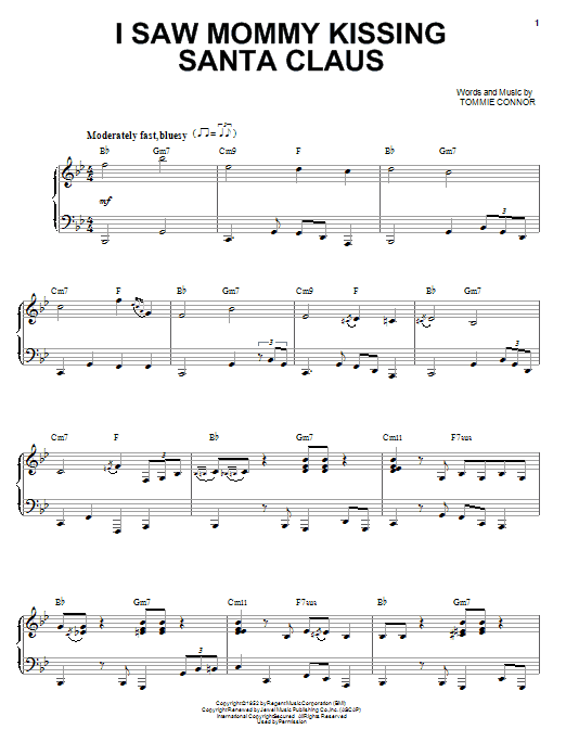 Jessica Simpson I Saw Mommy Kissing Santa Claus sheet music notes and chords arranged for Piano & Vocal