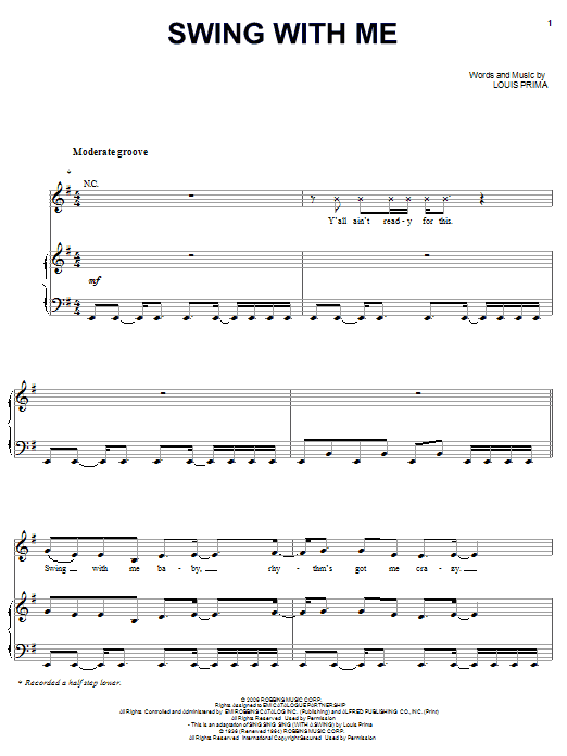 Jessica Simpson Swing With Me sheet music notes and chords arranged for Piano, Vocal & Guitar Chords (Right-Hand Melody)