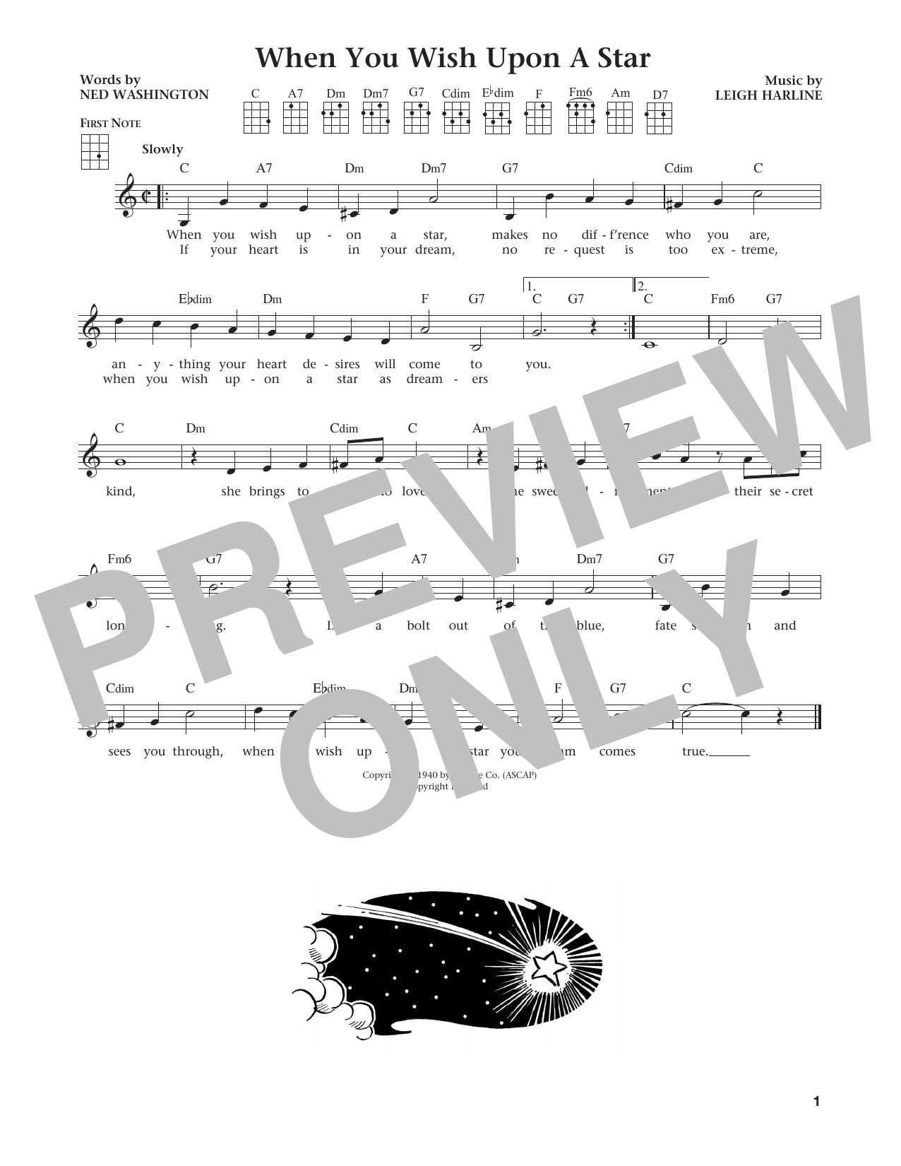Jim Beloff When You Wish Upon A Star (from The Daily Ukulele) (arr. Liz and Jim Beloff) sheet music notes and chords arranged for Ukulele