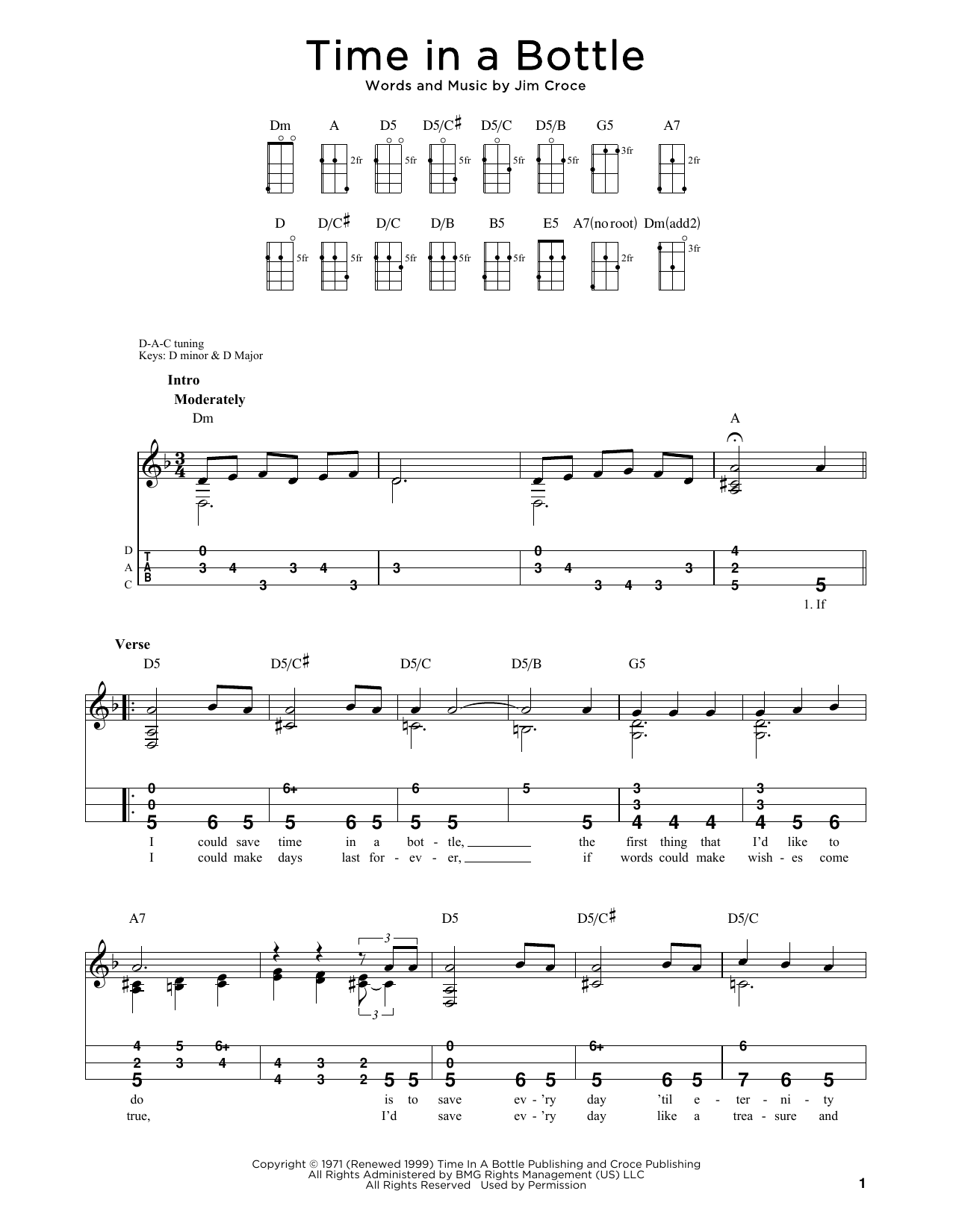 Jim Croce Time In A Bottle (arr. Steven B. Eulberg) sheet music notes and chords arranged for Dulcimer