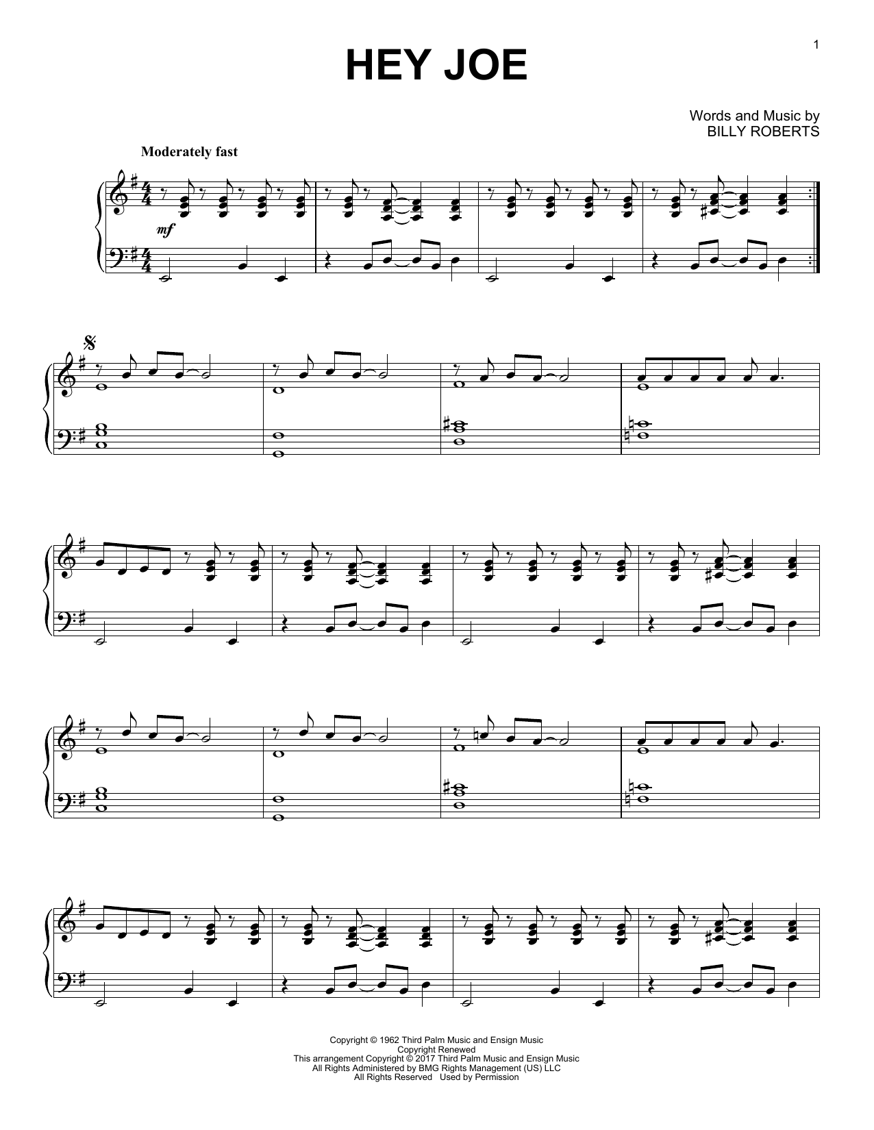 Jimi Hendrix Hey Joe [Jazz version] sheet music notes and chords arranged for Piano Solo