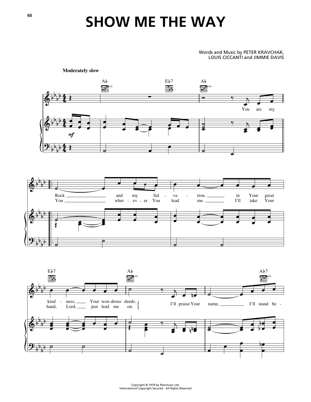Jimmie Davis Show Me The Way sheet music notes and chords arranged for Piano, Vocal & Guitar Chords (Right-Hand Melody)