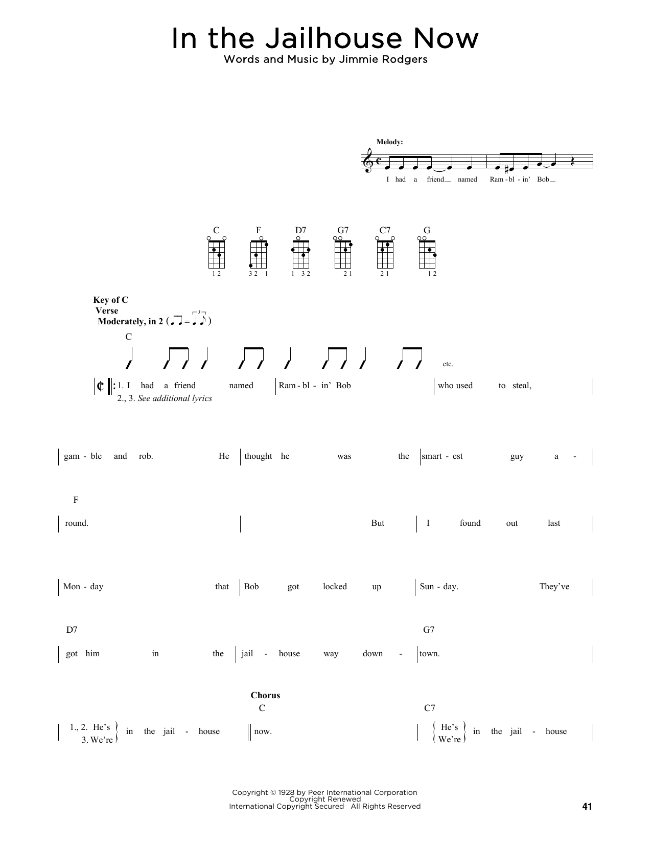 Jimmie Rodgers In The Jailhouse Now (arr. Fred Sokolow) sheet music notes and chords arranged for Mandolin