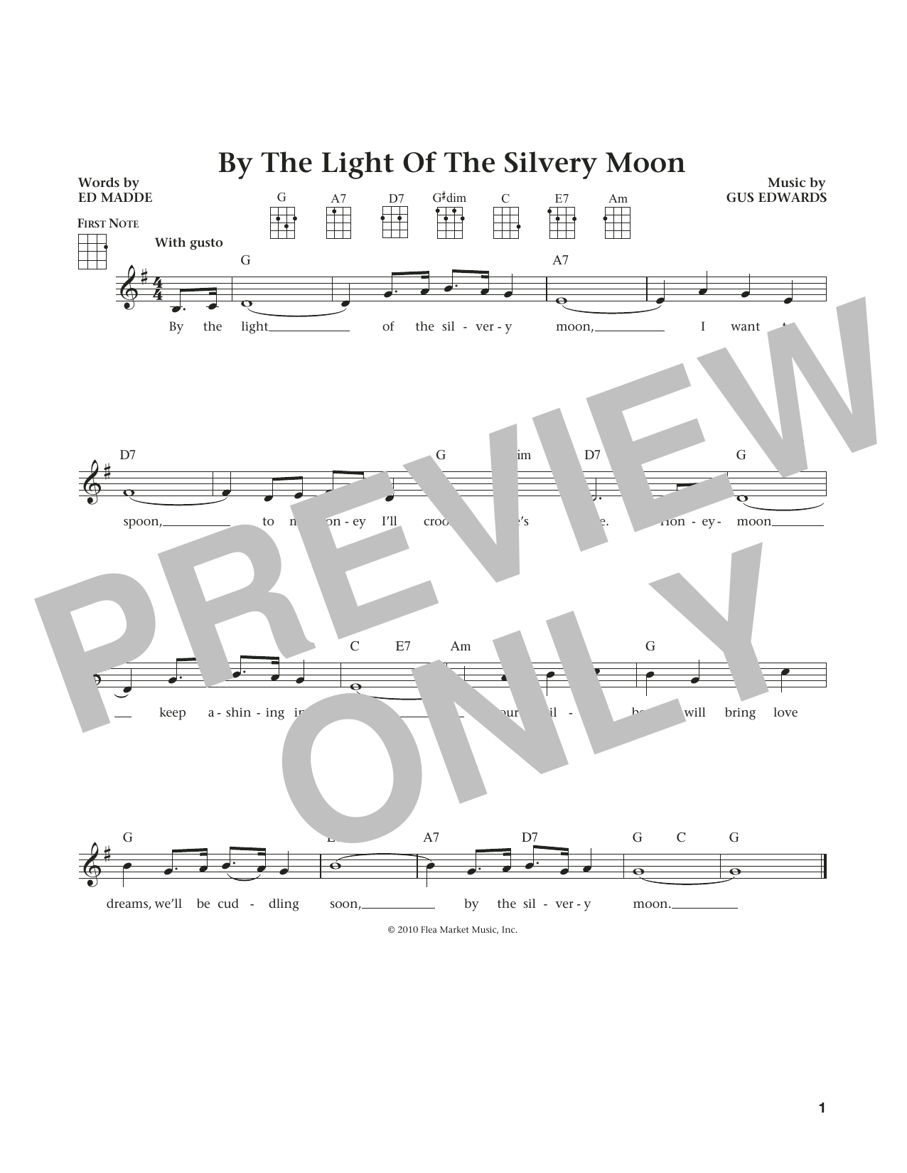 Jimmy Bowen By The Light Of The Silvery Moon (from The Daily Ukulele) (arr. Liz and Jim Beloff) sheet music notes and chords arranged for Ukulele