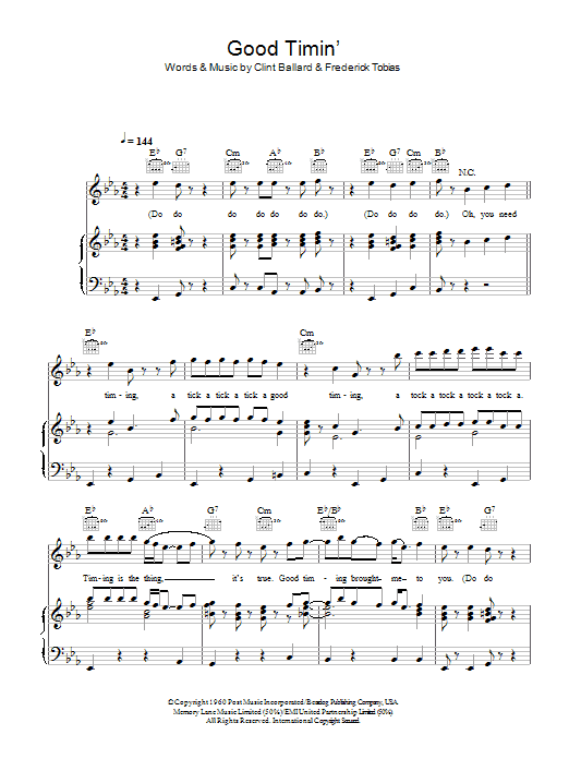 Jimmy Jones Good Timin' sheet music notes and chords arranged for Piano, Vocal & Guitar Chords