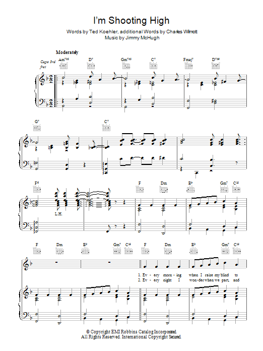 Jimmy McHugh I'm Shooting High sheet music notes and chords arranged for Lead Sheet / Fake Book