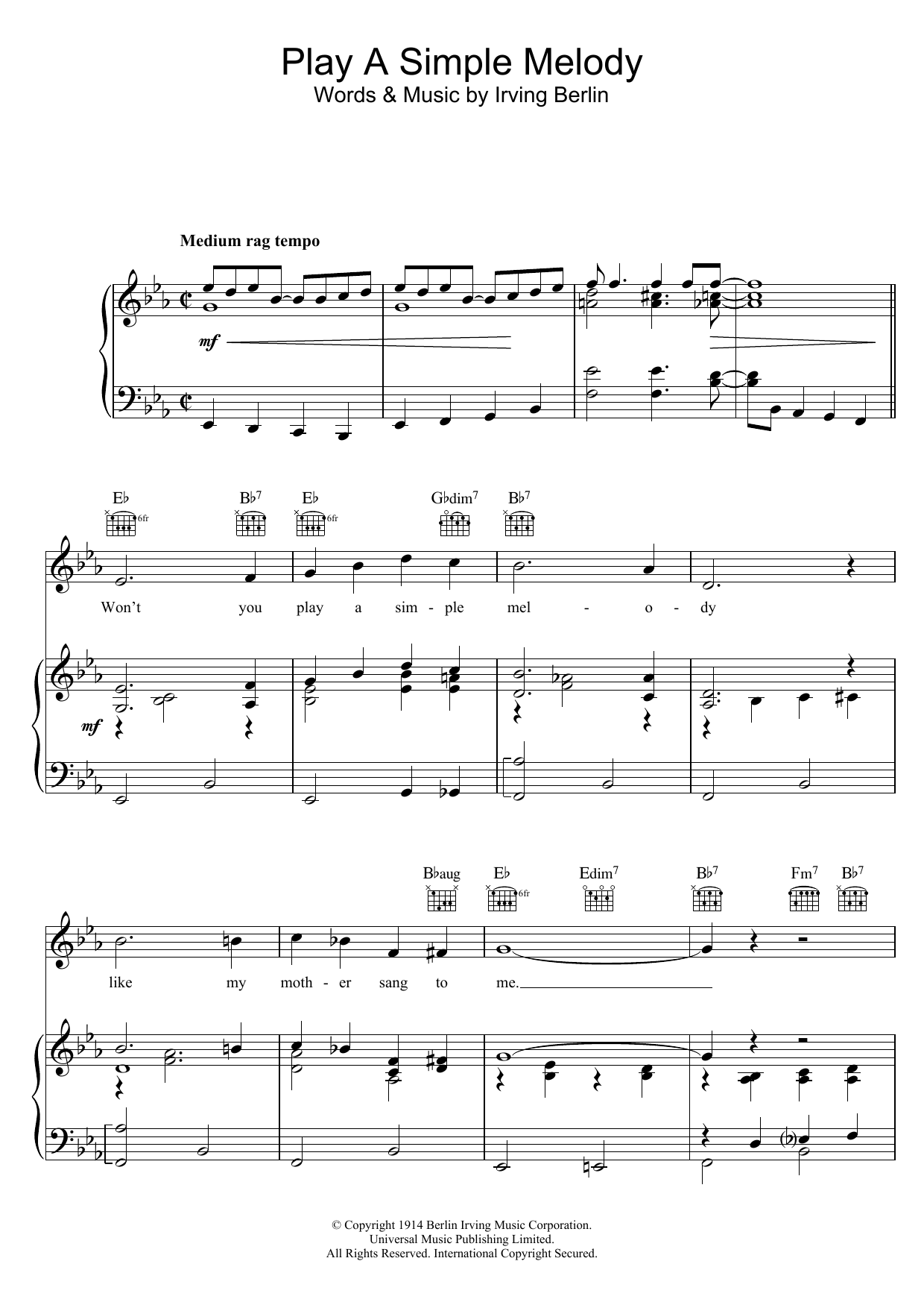 Jo Stafford Play A Simple Melody sheet music notes and chords arranged for Piano & Vocal