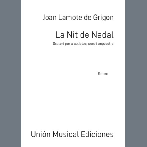 Easily Download Joan Lamote de Grignon Printable PDF piano music notes, guitar tabs for  Choir. Transpose or transcribe this score in no time - Learn how to play song progression.