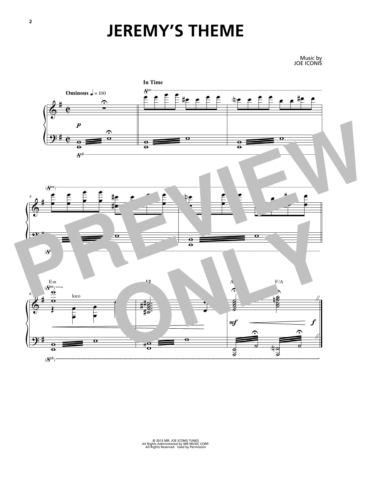 Joe Iconis Jeremy's Theme (from Be More Chill) sheet music notes and chords arranged for Piano & Vocal