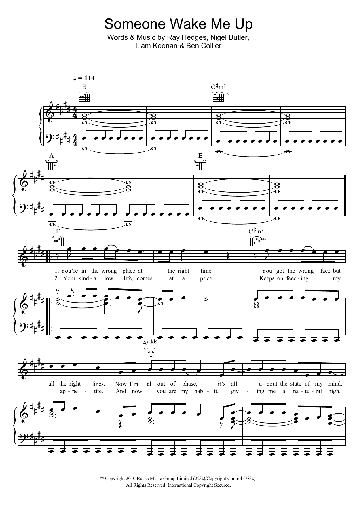 Joe McElderry Someone Wake Me Up sheet music notes and chords arranged for Piano, Vocal & Guitar Chords