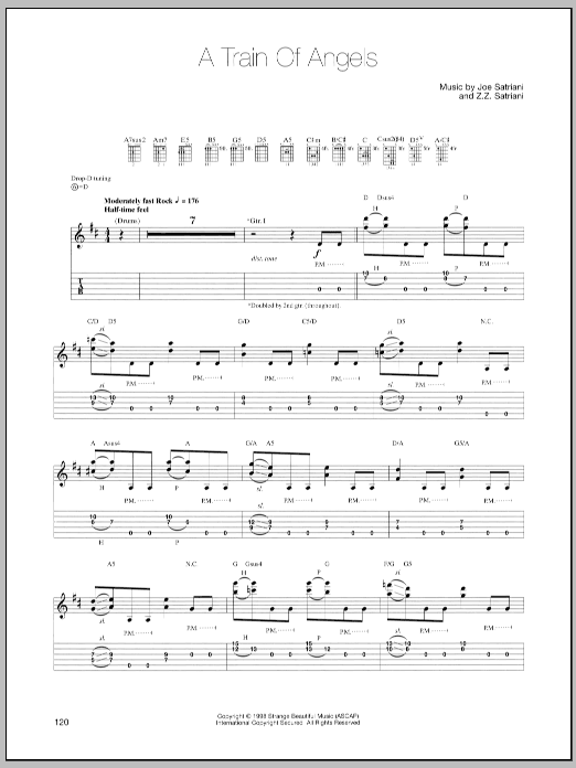 Joe Satriani A Train Of Angels sheet music notes and chords arranged for Guitar Tab