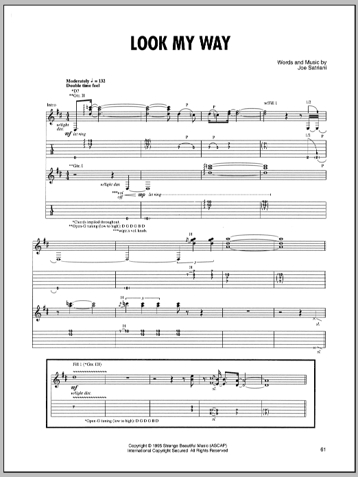 Joe Satriani Look My Way sheet music notes and chords arranged for Guitar Tab