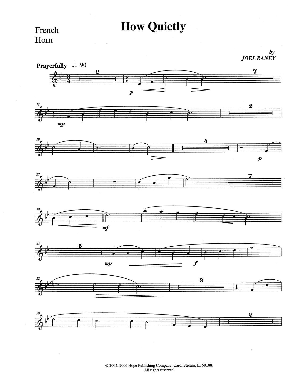 Joel Raney How Quietly - Flugelhorn Solo sheet music notes and chords arranged for Choir Instrumental Pak
